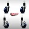 Service Caster 3.5'' SS Solid Poly Wheel Swivel 1-3/4'' Expanding Stem Caster Set 2 Brakes, 4PK SCC-SSEX20S3514-SPUS-2-TLB-2-134 - alternate 4